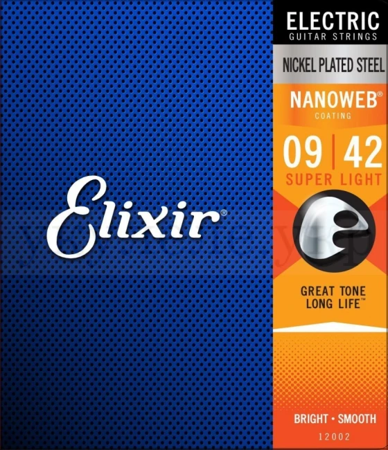 Elixir 12002 Nanoweb Nickel Plated Steel Super Light 9/42 (EL NW SL)